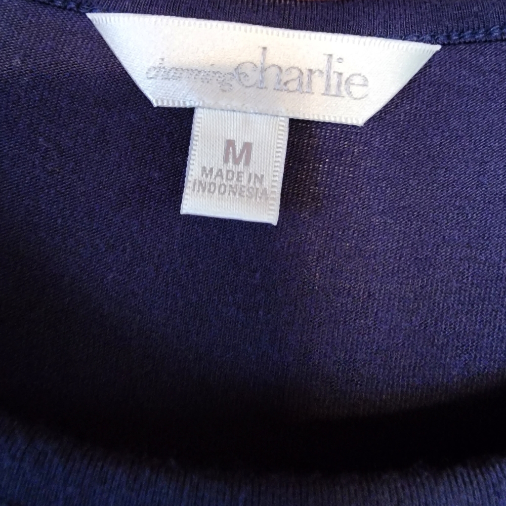 Charming Charming Navy Blue Dress Size M - Picture 3 of 9
